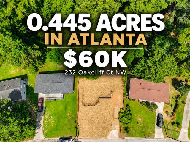 232 Oakcliff Ct NW video cover: 0.445 acres in Atlanta, $60K