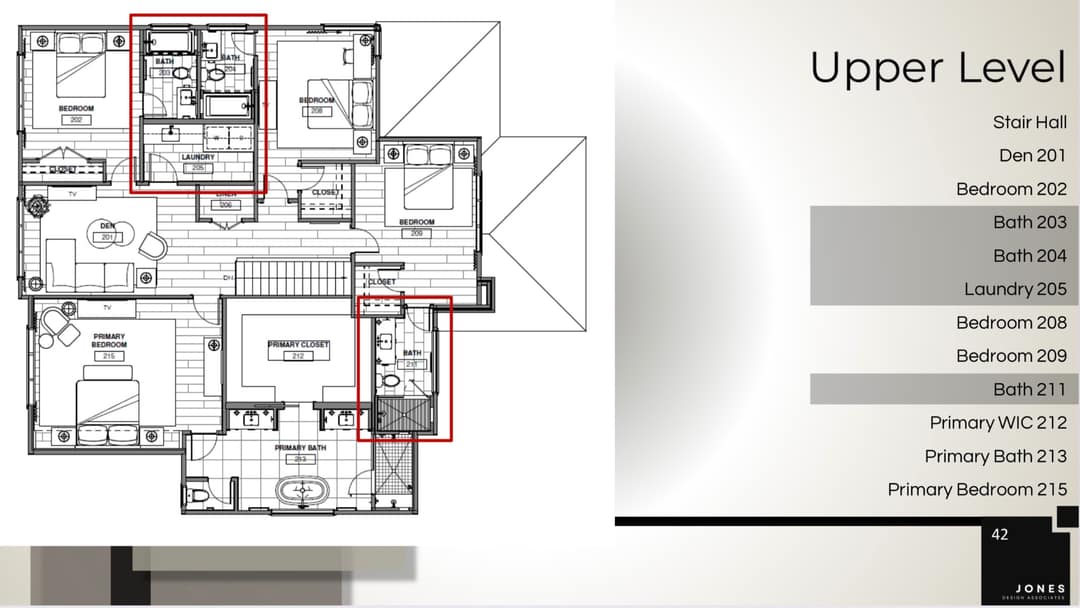 Proposed Upper Level (Proposed) conceptual floor plan for 1607 Wayland Circle — home not built
