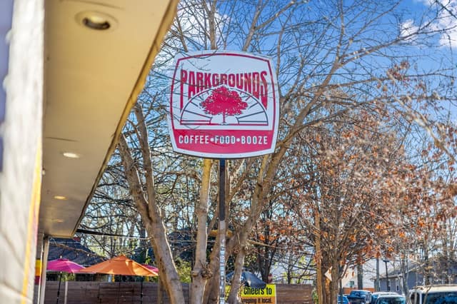 Parkgrounds coffee shop sign in Reynoldstown