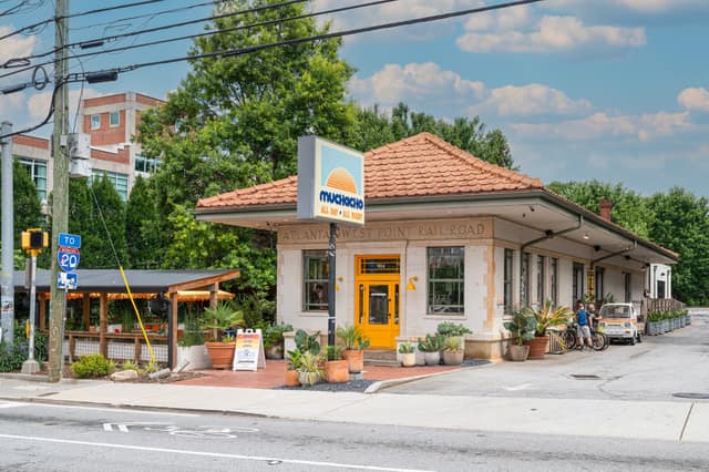 Muchacho cafe in the historic Atlanta & West Point Rail Road depot