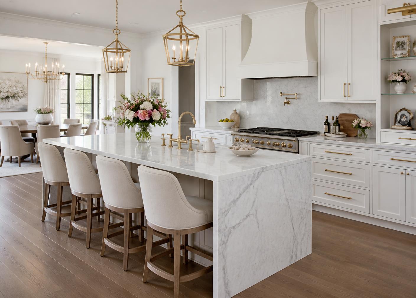 Elegant luxury kitchen prepared for a home sale